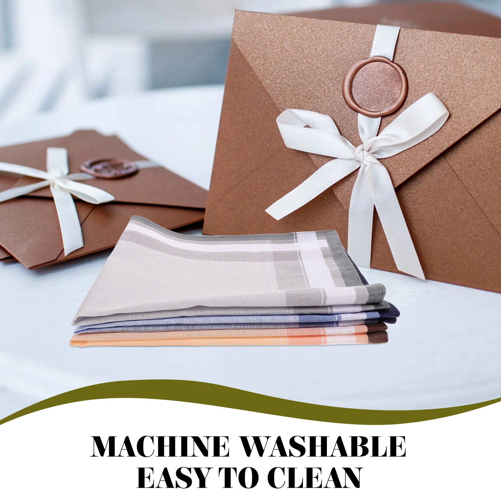 3 قطع منديل قطني بتصميم عتيق مقاس كبير ناعم ومتين وجيد التهوية مربع الجيب للرجال والنساء جيب منديل #1