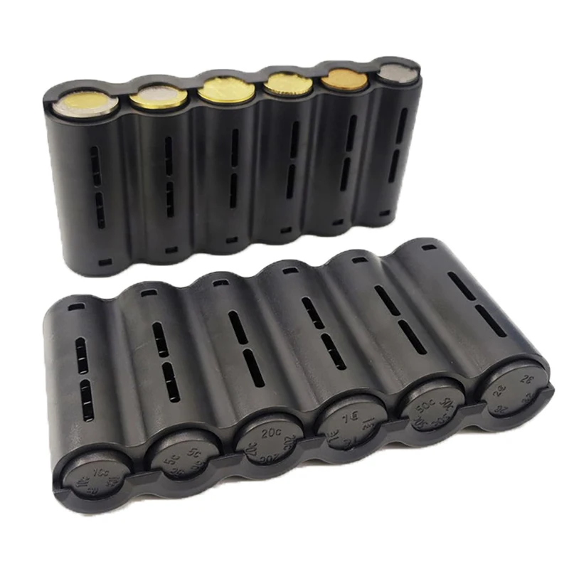 المحمولة 6 فتحة اليورو عملة تخزين موزع اليورو عملات حامل جامع مع الربيع للمنزل النادل سائق عملات آمنة أصبع البنك