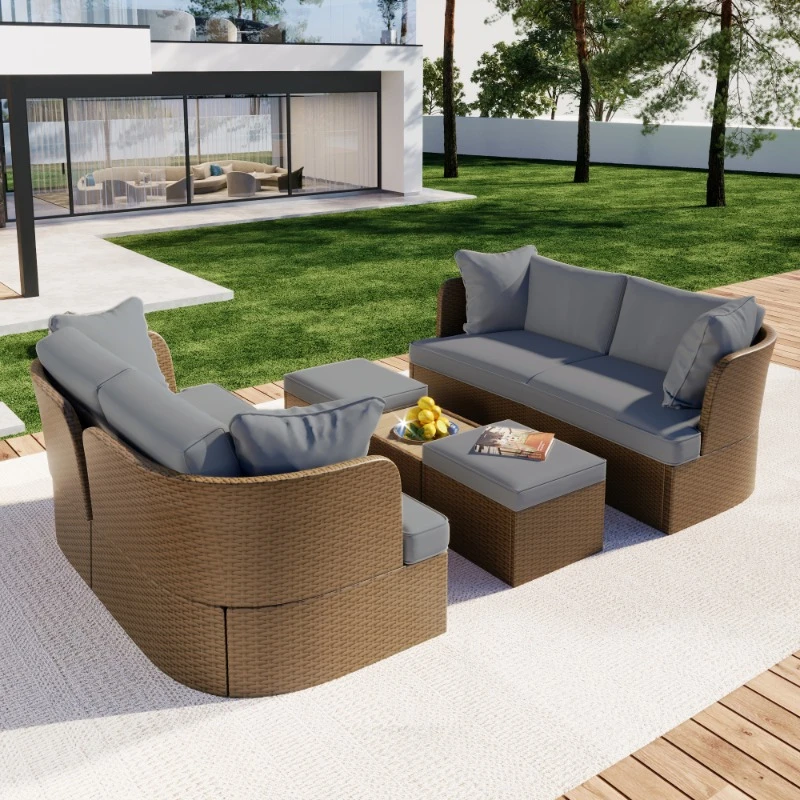 

U-Style Garden Sets Outdoor Patio Wicker Customizable Garden Sets Sofa Backyard Porch Better Homes Gardens Furniture Courtyards