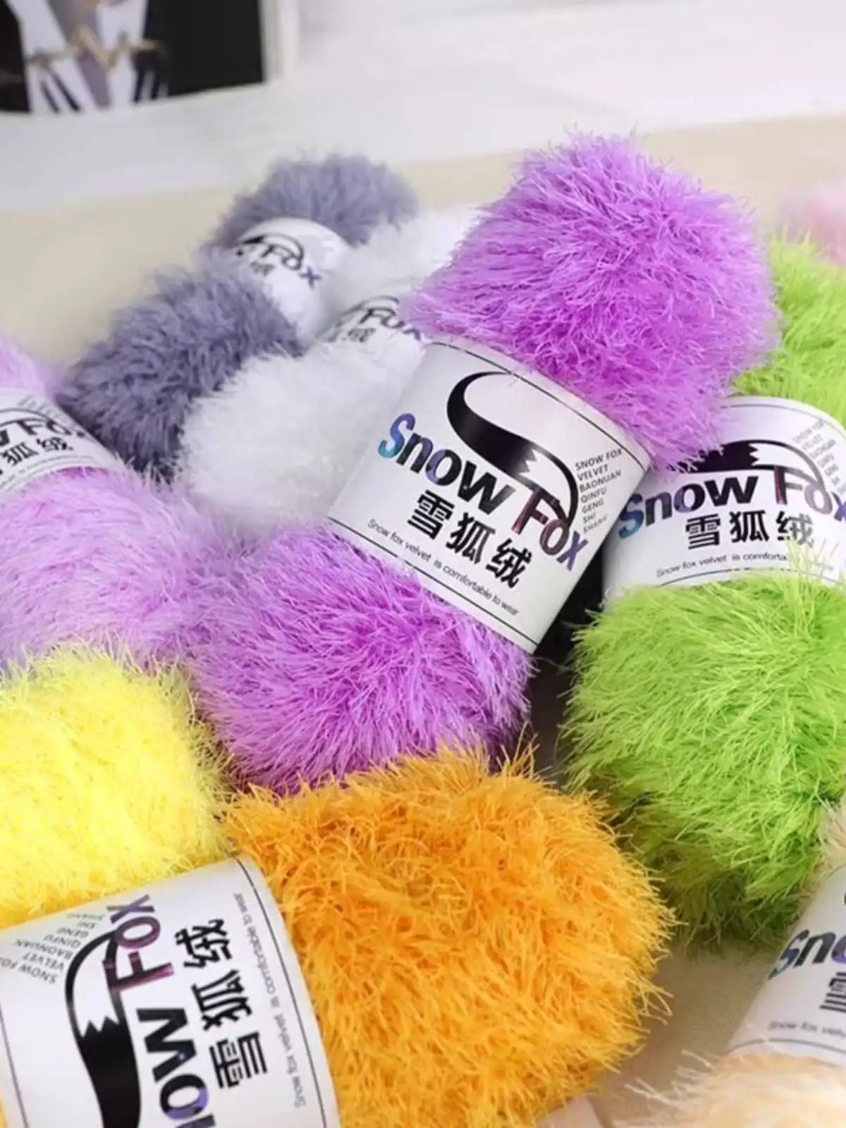 Snow Fox Fur, Mink Fur, Long Hair, Phoenix Feather, Coral Fur, Towel Thread, Fur, Handmade Diy Woven Scarf, Coarse Yarn Ball