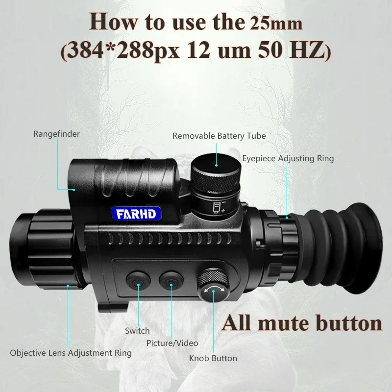 Thermal Monocular Scope for Hunting 50mm Objective Lens Night Vision Thermal HuntingScopes TS450 Accessory