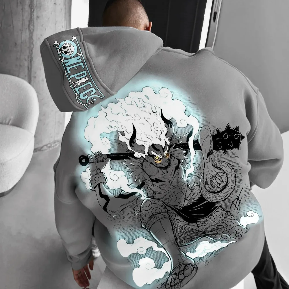 ONE PIECE Men's Hoodie Sweater Monkey D. Luffy Japanese Anime Spring and Autumn Boy Children's Long Sleeve Parent-Child Wear