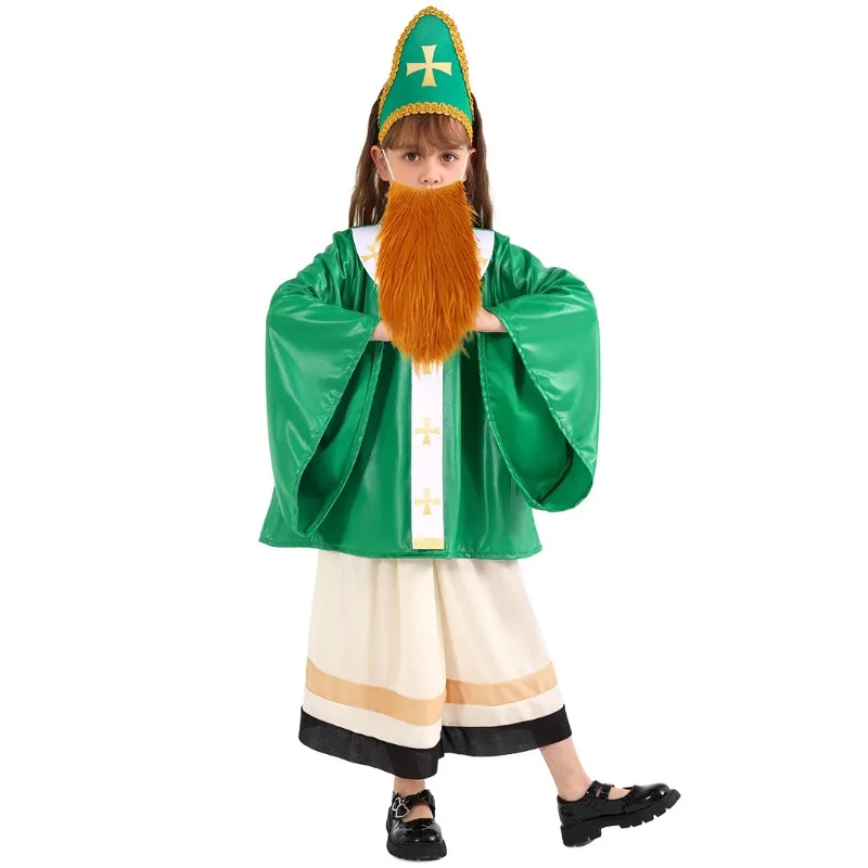 زي عيد القديس باتريك الأيرلندي للأطفال، زي البرسيم التنكري، أزياء الحفلات، أداء المسرح، مجموعة موضوع المهرجانات #4