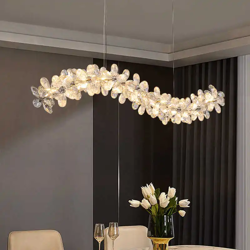

New Design Stainless Steel Crystal Chandelier Hanging Pendant Lights in Chrome for Living Room or Restaurant Middle Size