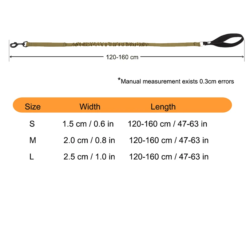 TrueLove Pet Leash Elastic Resiatant to Pull for Big Medium Small Dog Accessories Supplies Nylon Yarn Webbing TLL2281