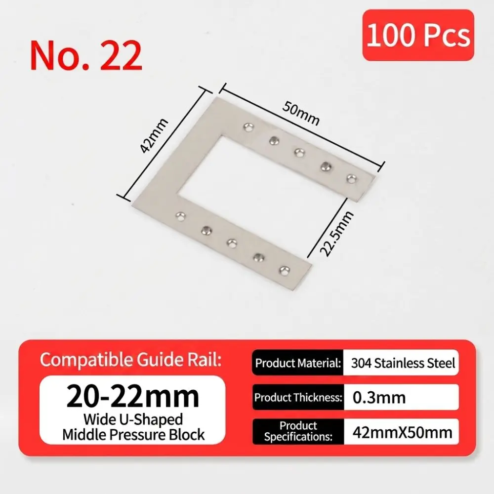 100PCS 304 Stainless Steel Solar Panel Grounding Clip High Temperature Resistant Corrosion Resistant Solar Grounding Clip Washer