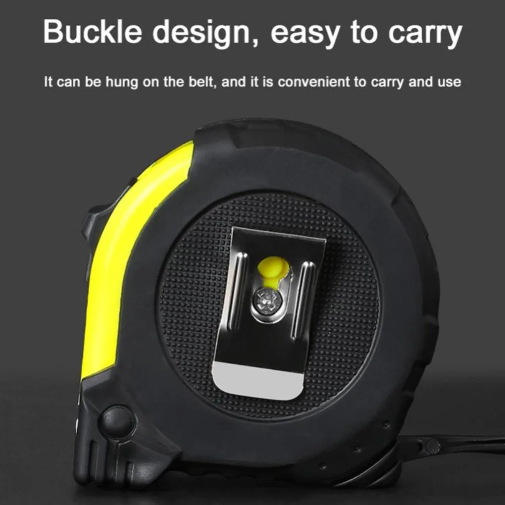 Premium 10M/5M Steel Tape Measure – Black High Precision, Thickened & Wear-Resistant, Drop-Proof Case for Construction & DIY