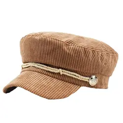 Women's Beret Classic Visor Baker Boy Cap Newsboy Cabbie Winter Cozy Hat with Comfort Chain