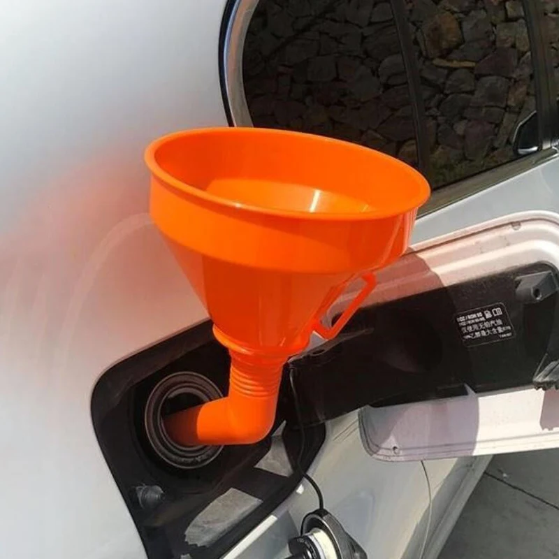 1Pcs Universal Car Refueling Funnel with Filter Detachable Hose Motorcycle Gasoline Oil Filling Funnels Tools