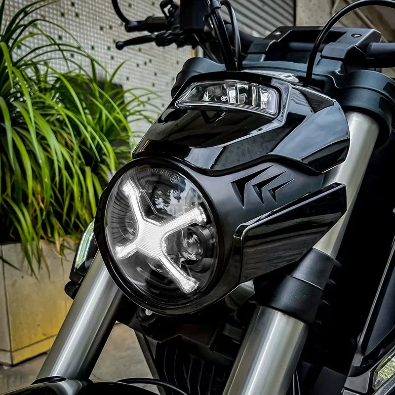 LED Headlight Housing Bracket Kit Fit for Benda Lio 700 Motorcycle Integrated Head Lamp Shell Mount Accessories
