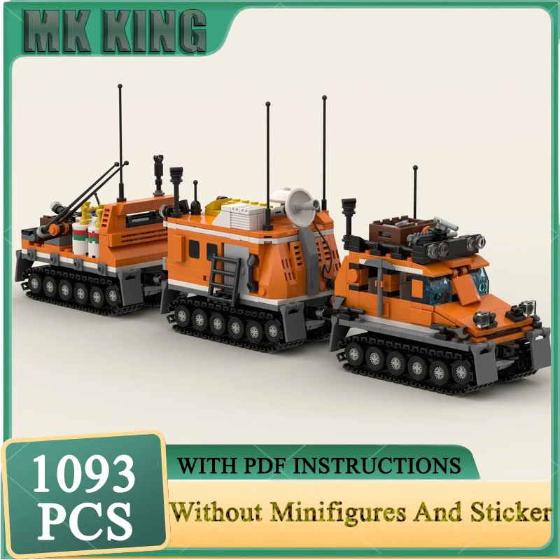 Auto Arktis Raupenträger Modell Moc Gebäude Ziegel Gebäude Technologie Modulare Stadt Auto Block Bau DIY Spielzeug Geschenke