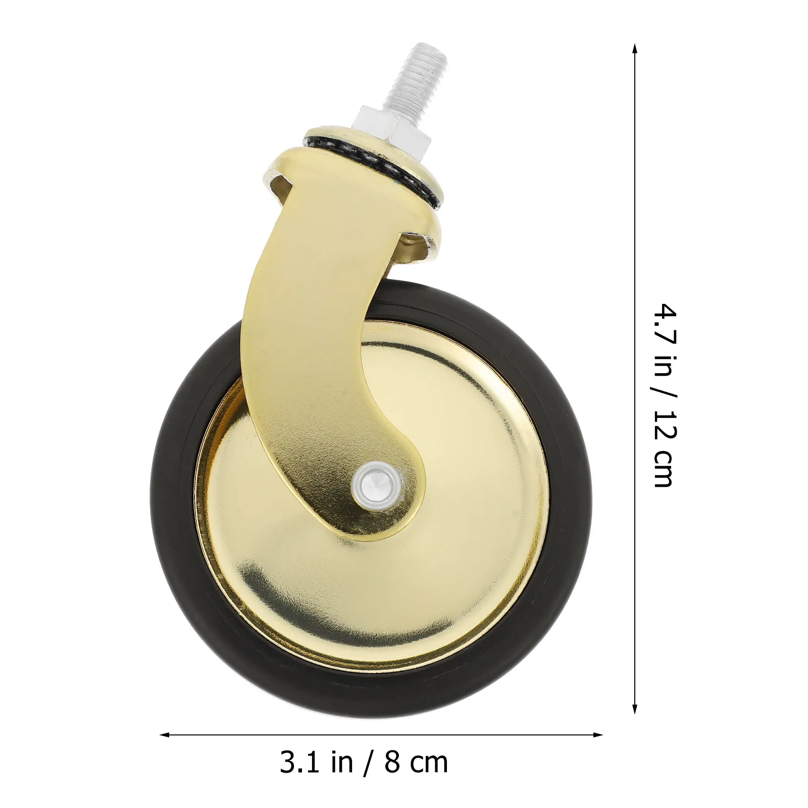4Pcs Gold Plated Furniture Caster Wheels Universal Ball Casters Strong Load Capacity Non Scratch Floor Casters for Home Office
