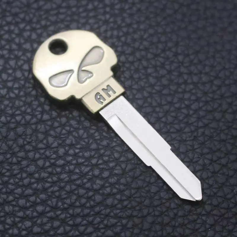 1 PCS  Skull Motorcycle Uncut brass Blade Blank Key Embryo Fit For Honda motorcycle