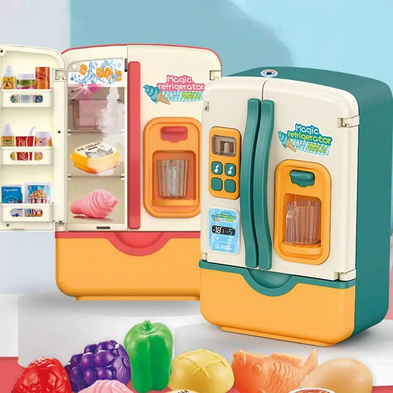 

Mini Fridge Toy Miniature Refrigerator Kitchen Toys 39pcs Mini Toy Fridge And Pretend Play House Dollhouse Toys Frige Toy Set