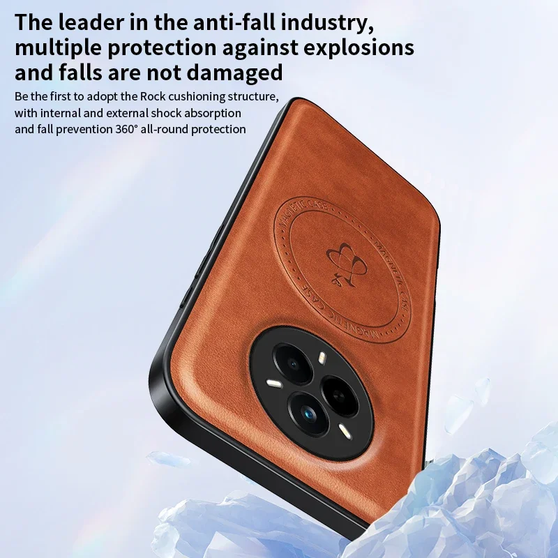 Capa de telefone macia magnética de carregamento sem fio para realme 15 14 pro plus 5g p3 ultra titular capa protetora de silicone capas de couro