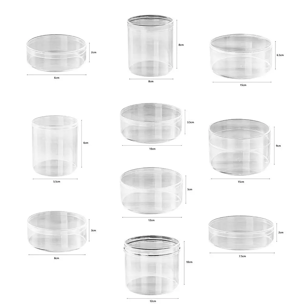

New Multi Size Storage Box Round Transparent Jewelry Box Handmade Dustproof Capsules Storage Wedding Favor