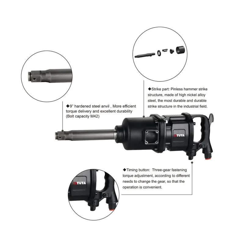 Professional grade 1 inch heavy duty without pin hammer M39 bolt torque maximum 3500NM Ota factory automotive pneumatic
