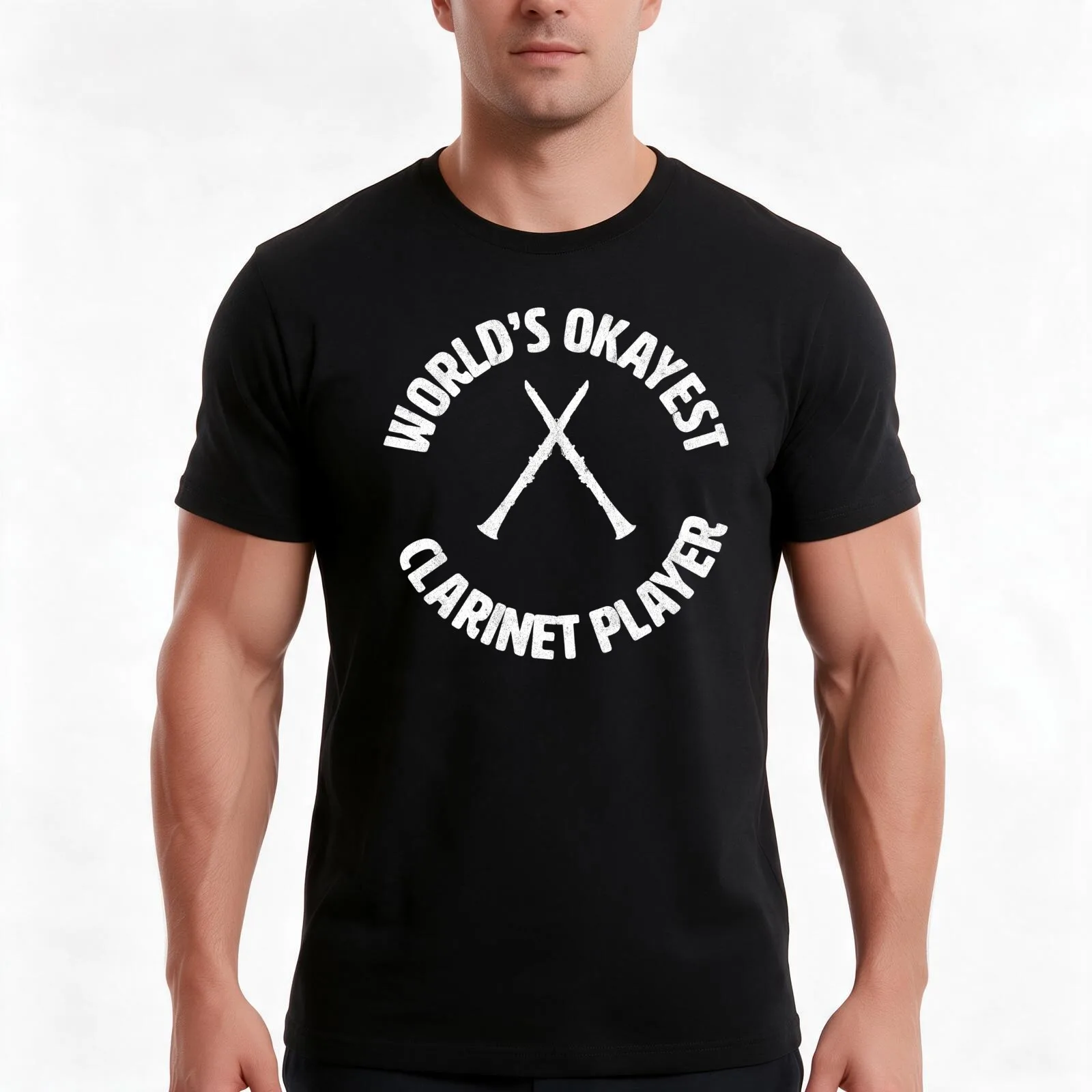 clarinetist worlds okayest clarinet player T-Shirt Summer Casual Cotton Tee Oversized Streetwear Tops Vintage Graphic Print