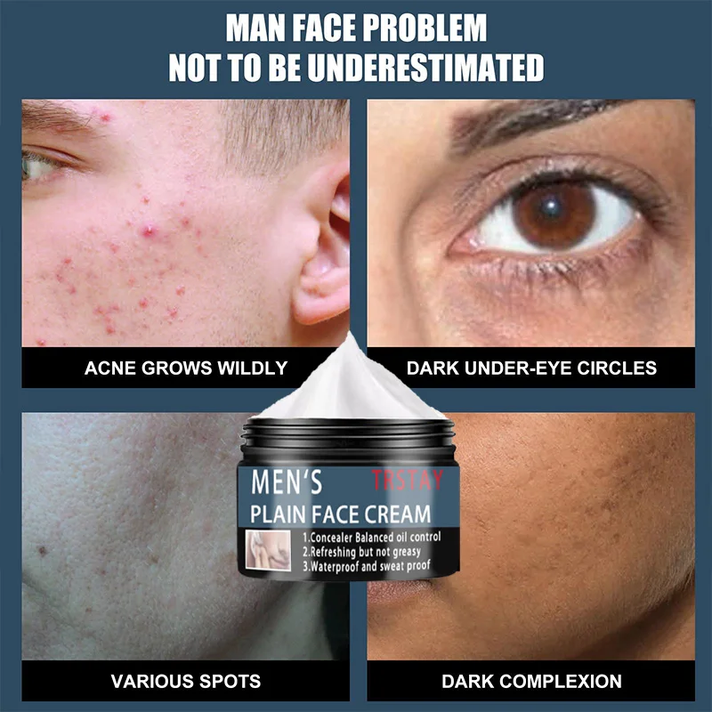 Homens Elevador Anti-Rugas Refirmante Encolher Poro Acne Dia Creme Hidratante Clareamento