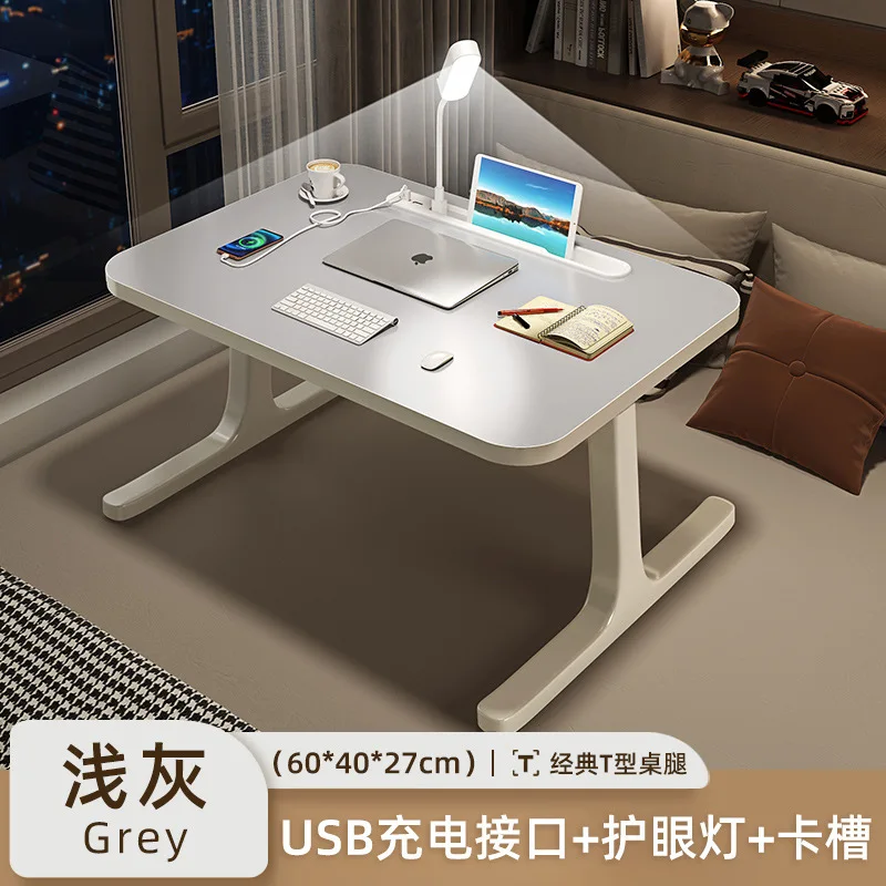 

Small table on the bed, foldable lifting computer desk, study desk, dormitory student table, home bedroom, bay window table