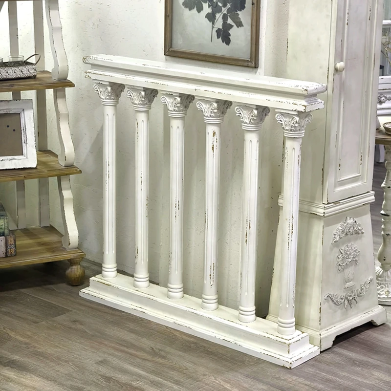 

solid wood exquisite carved Roman column railings foreign trade groceries gardening garden courtyard balcony retro partition