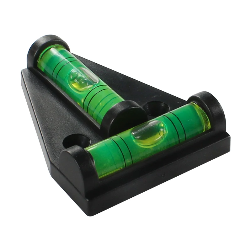 TYTXRV أسود عالي الدقة صغير T نوع ABS البلاستيك مستوى الكحول مع قارورة 2 لأجزاء قافلة RV مستوى الروح #6