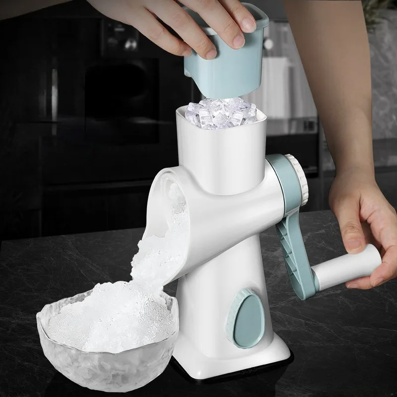 

Multifunctional Manual Ice Shaver Household Small Ice Crusher Snowflake Chopper Artifact Hand-Cranked Smoothie Maker