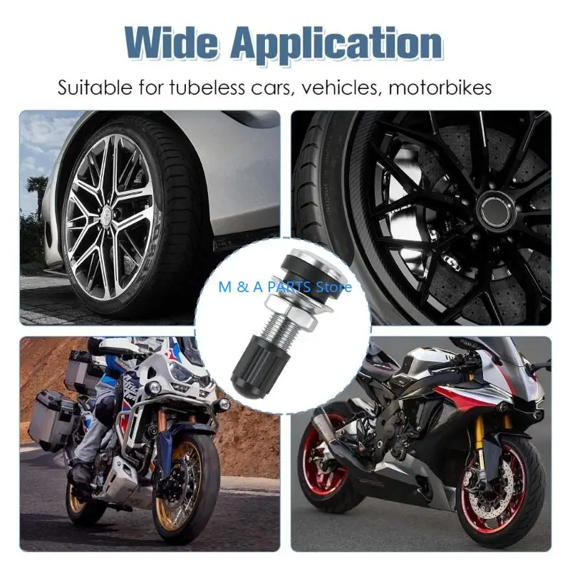 U1JF Reinforced Metal Tire Valves Stem For Motorcycle Automotive Vacuum Seal System