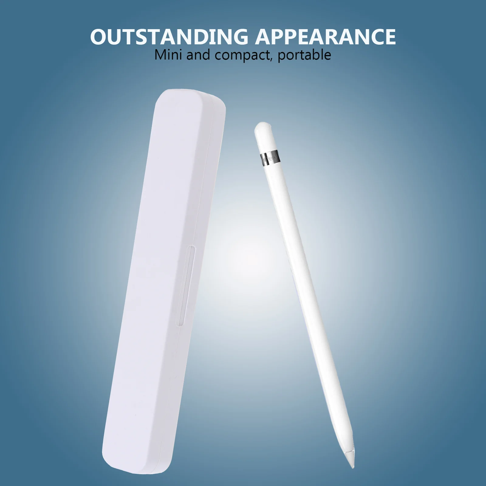 

1pc Silicone Box For Pencil 1 2 White Sky-Blue Matte Abs Waterproof Portable Stylus Holder Storage Case Capacitive