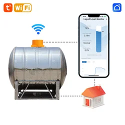 ME201W Smart Home High Accuracy WIFI Remote Ultrasonic Oil Water Tank Level Meter Sensor Wireless Water Level Sensors