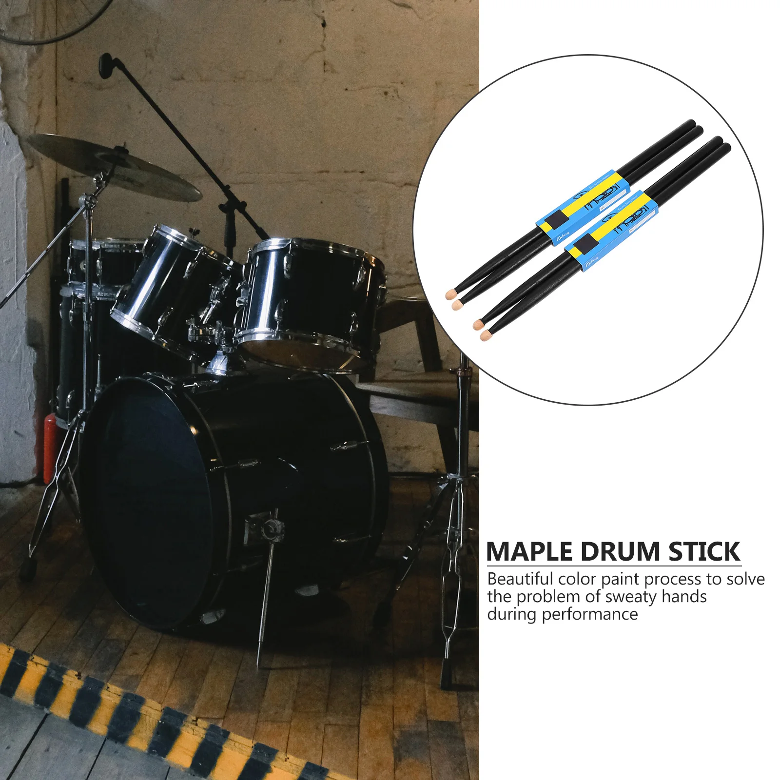 

2 Pairs Drum Stick Percussion Instruments Bread Hit Sticks Drumsticks