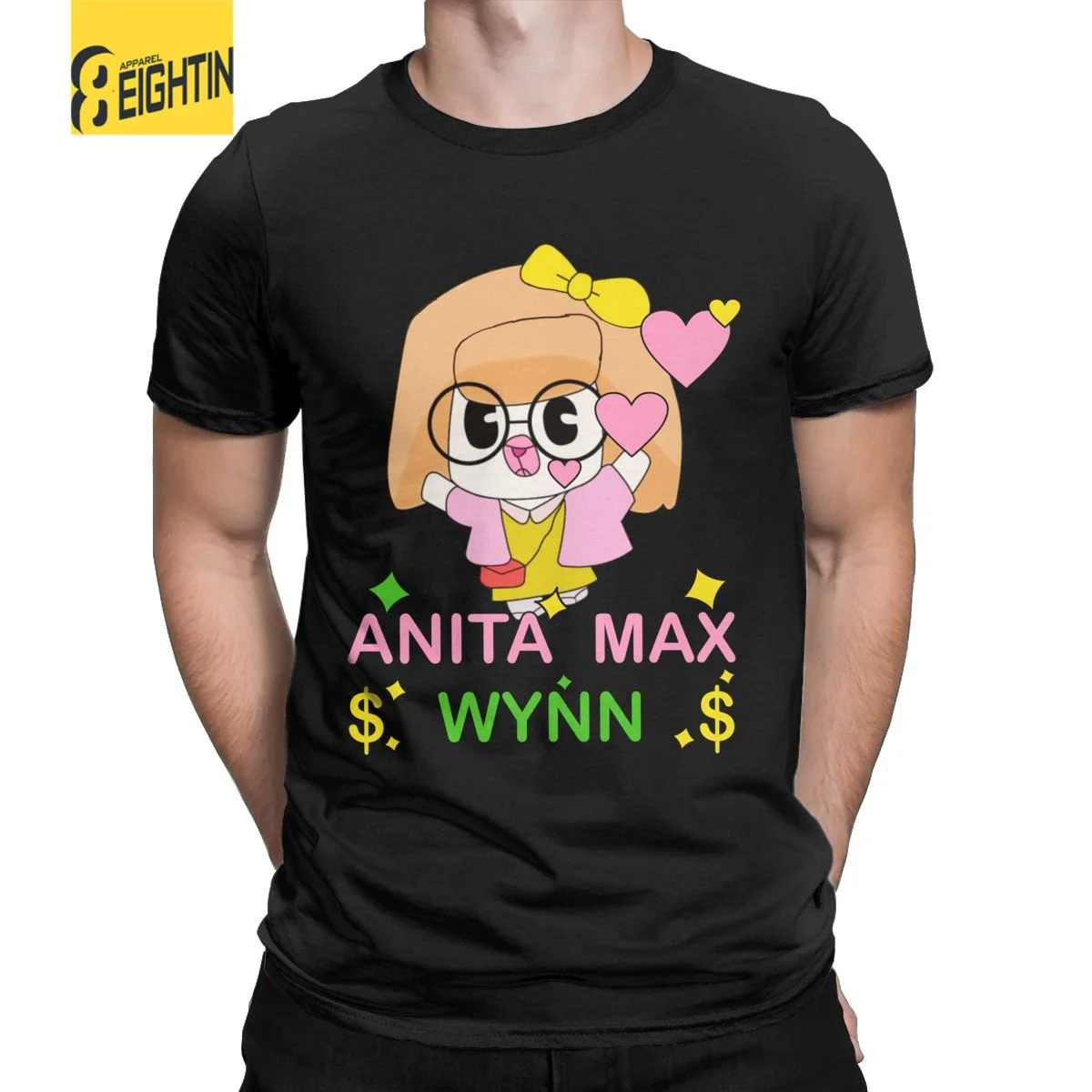 Anita Max Wynn Men's T Shirt Cute Novelty Tees Short Sleeve Round Collar T-Shirts 100% Cotton 4XL 5XL 6XL Clothes