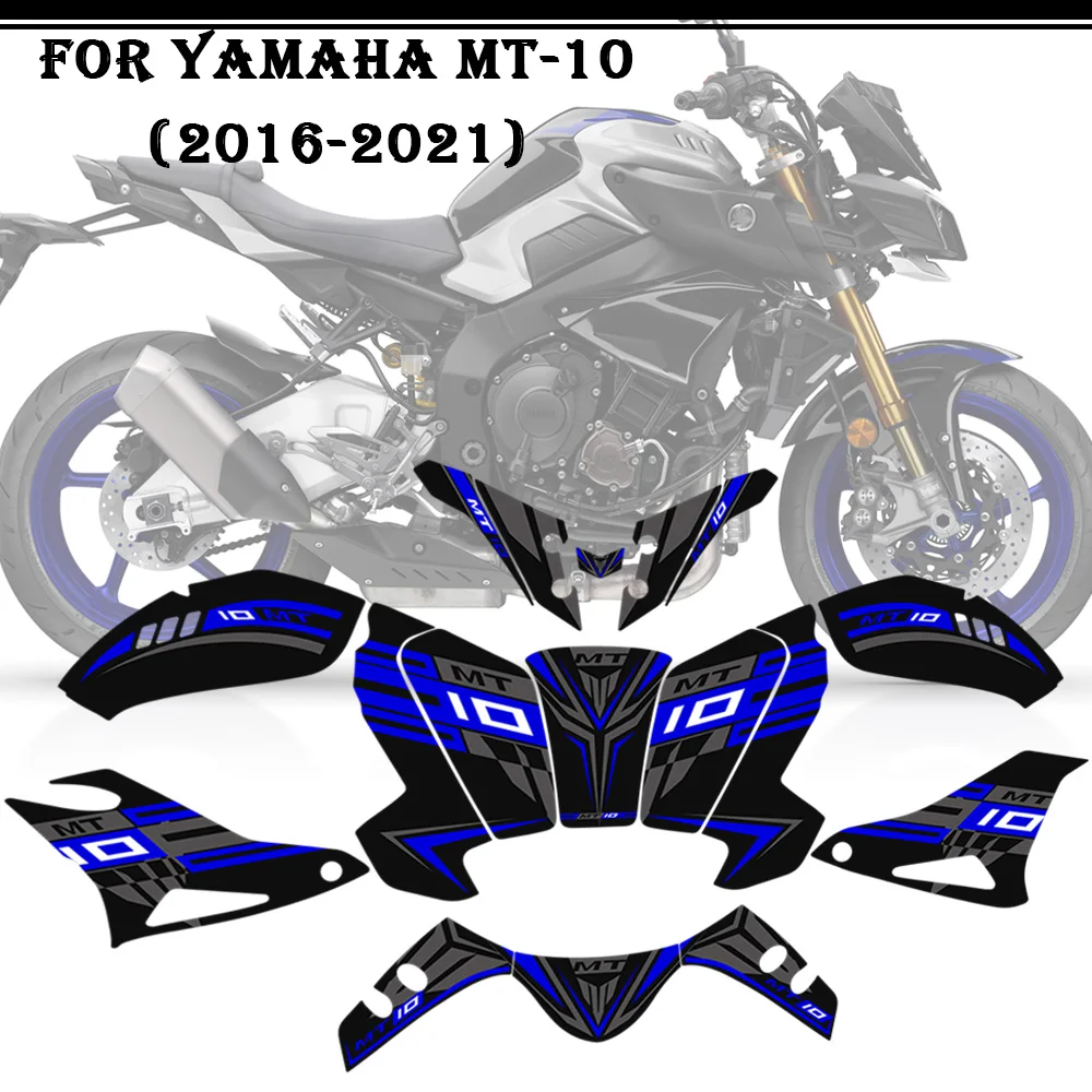 Lutut sepeda motor untuk Yamaha MT10 MT-10 FZ MT 10 stiker tangki bantalan cat Fairing Decal bahan bakar Gas 2016 2017 2018 2019 2020 2021