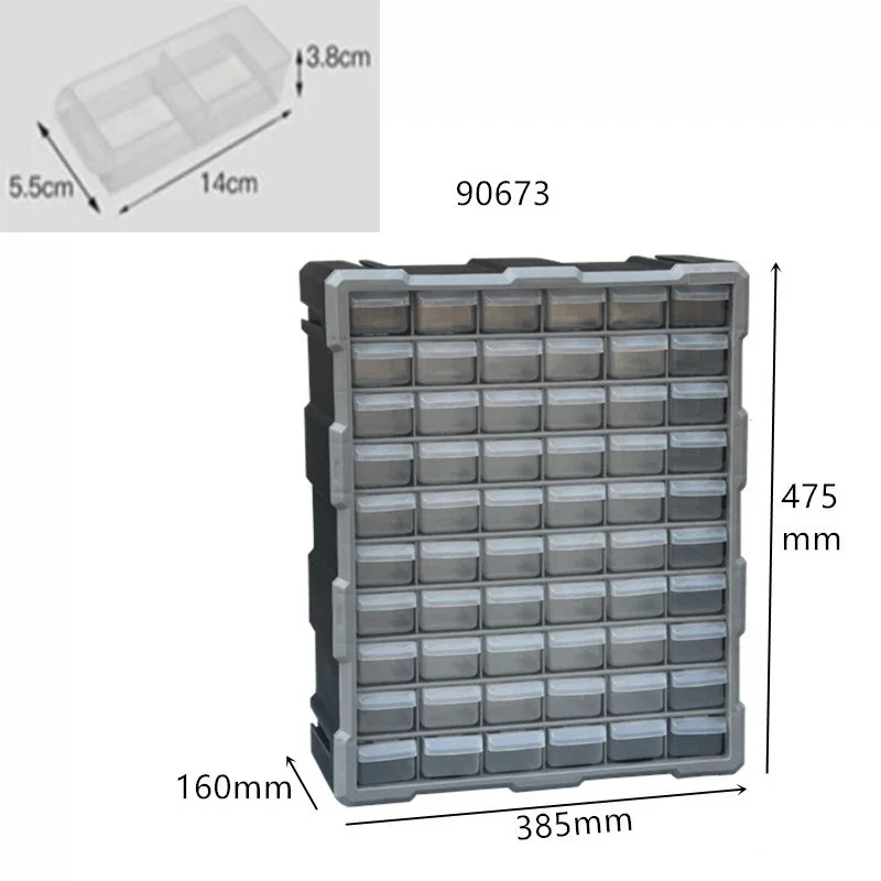 Multi-grid Drawer Storage Parts Wall-mounted Combination Component Toolbox Building Block Screw Tool Box Simple Plastic Cases