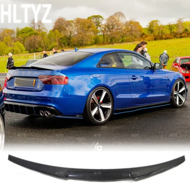 

For 2009-2016 Audi A5 B8 2-Doors 4-Door car rear spoiler high-quality carbon fiber/glossy black M4 style car exterior kit