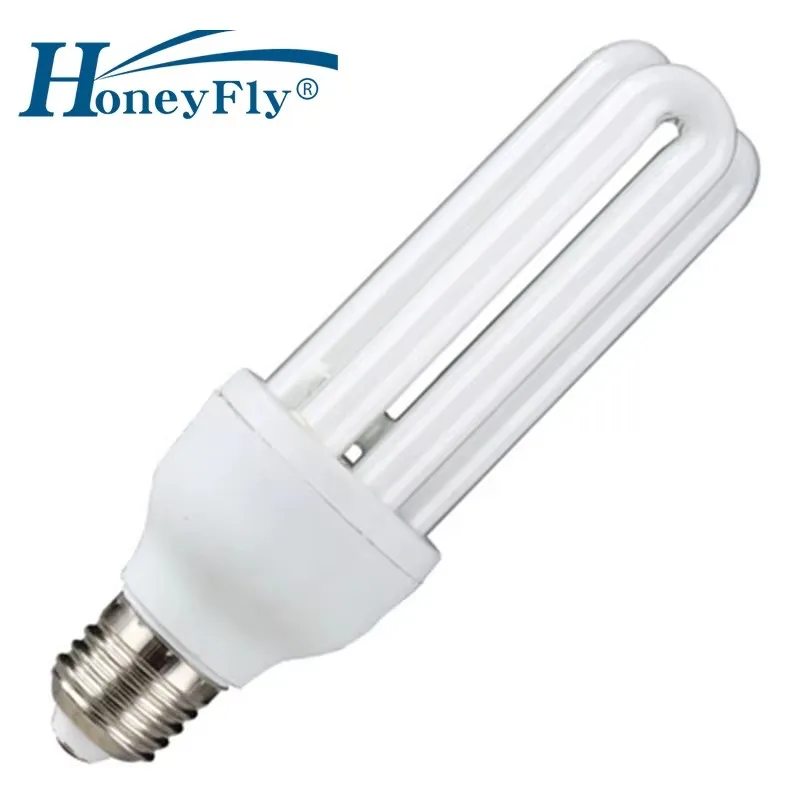 

HoneyFly 3U Tube Energy Saving Lamp AC220-240V 11W/15W/20W E27 U Shape Fluorescent Light Bulb Home Lighting