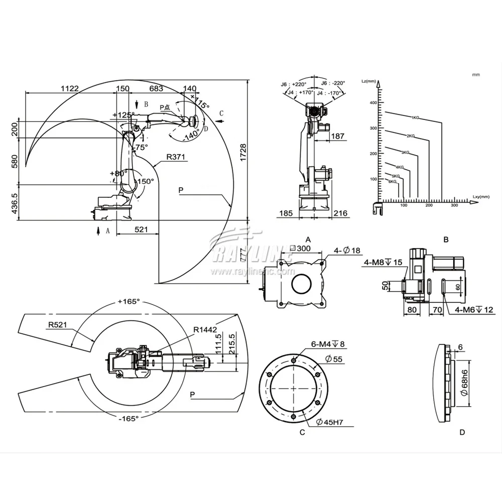 six-axis robotic arm fiber laser welding machine otc welding robot industrial robotic arm