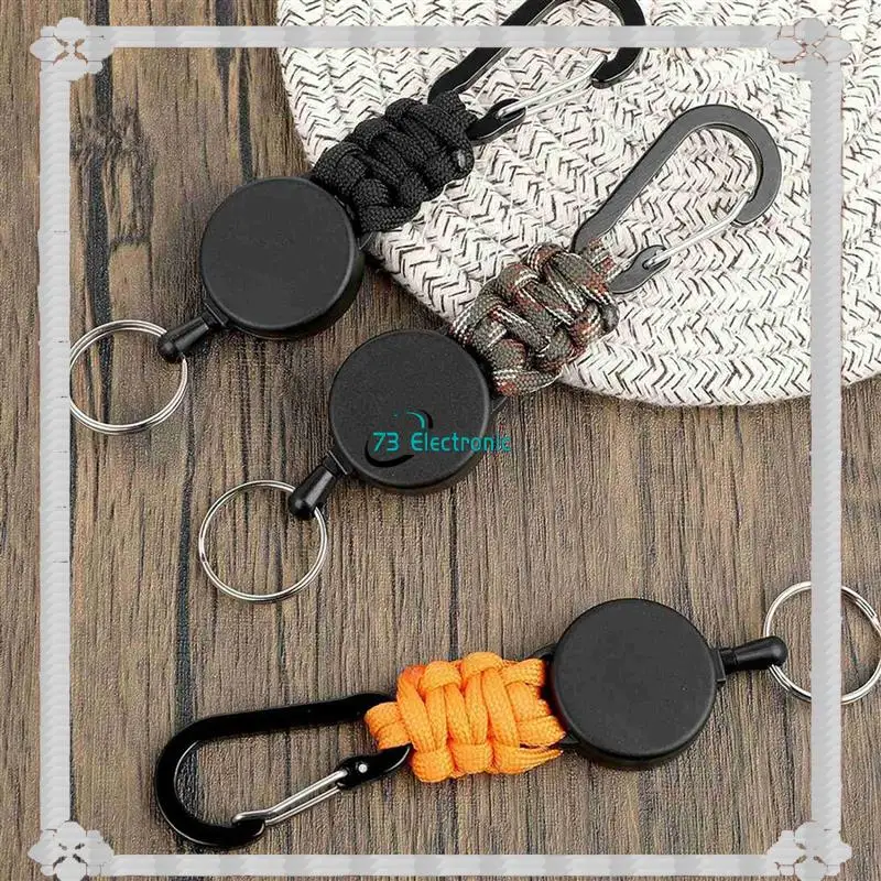 24-Hour Delivery 6Pack Retractable Keychain Heavy Duty Retractable Lanyard Badge Holder Retractable Clip Retractable Key Ring Ke