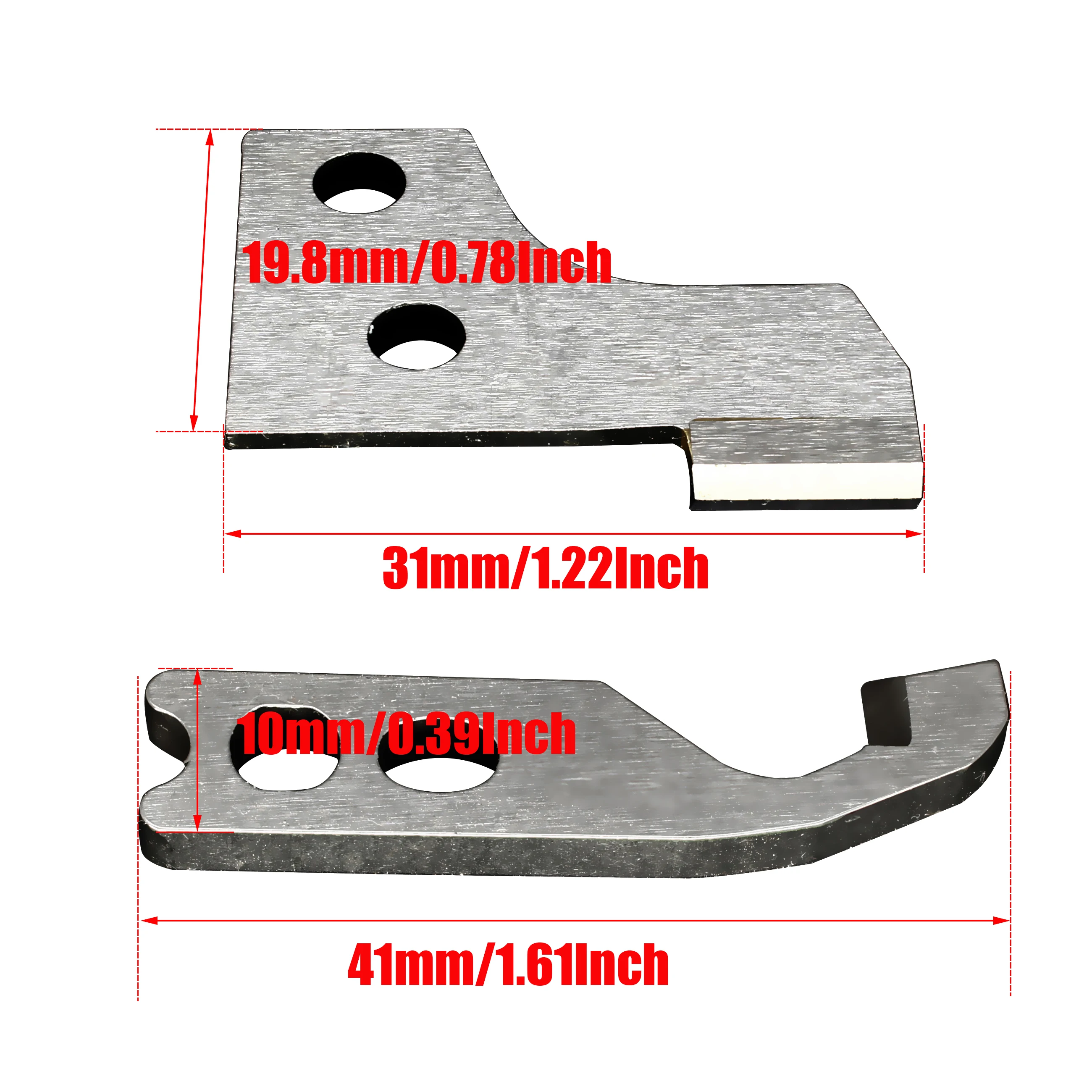 Sewing Machine Overlock Knife Upper & Lower Knife Blade Set 784045008+784048001 for Kenmore Janome 104D 134D 203 234D 303 304