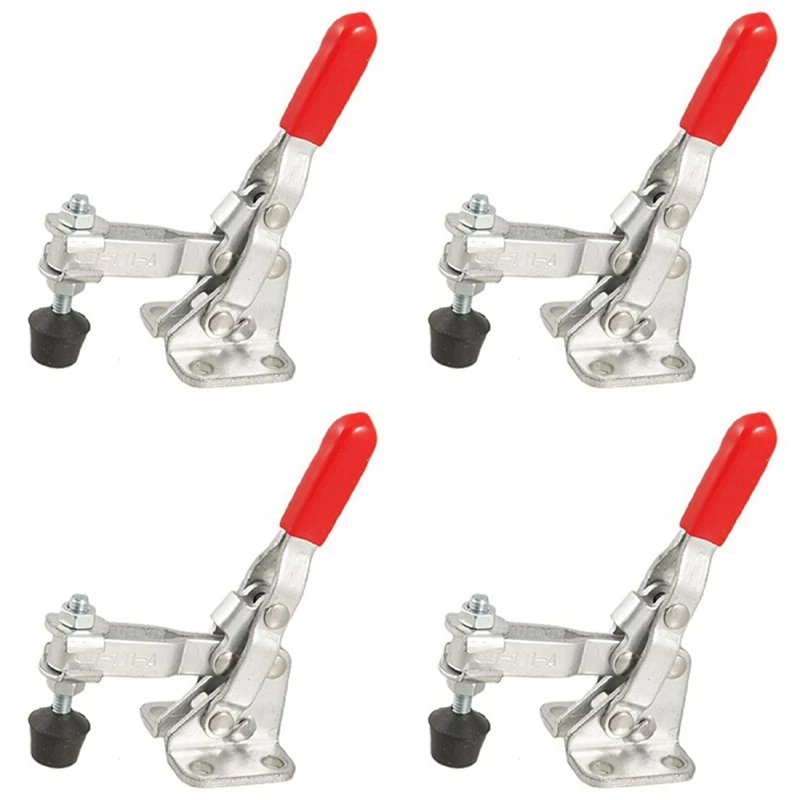 4X 101A 50Kg 110 Lbs Holding Capacity Red Straight Handle Vertical Toggle Clamp