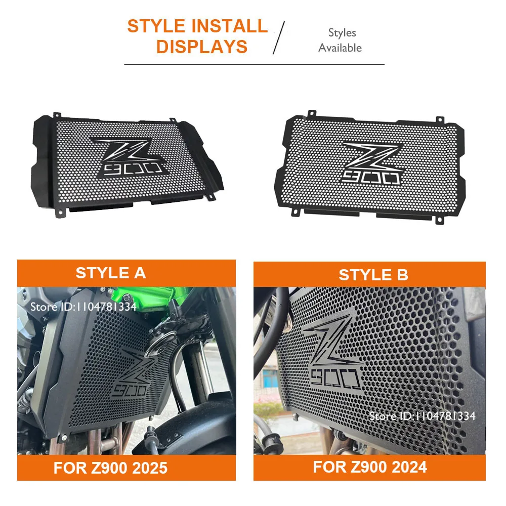 For Kawasaki Z 900 2017 2018 2019 2020 2021 2022 Motorcycle Radiator Cover Grill Protection For Z900 2023 2024 2025 Grille Guard