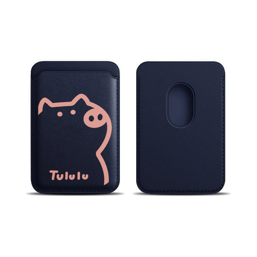 Pig Tululu Leder-Kartenetui Handyhülle Kartenhalter für Magnetische Hülle Geeignet für alle iPhones für Magsafe Karten-Handy-Rückentasche – Detail 15