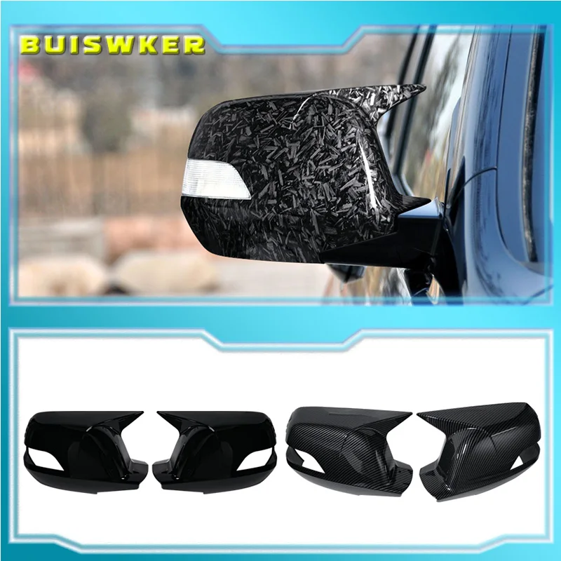 

For Honda CRV 2007-2011 High Quality Side Rear View Mirror Cover Glossy Black Carbon Fiber Forged Pattern