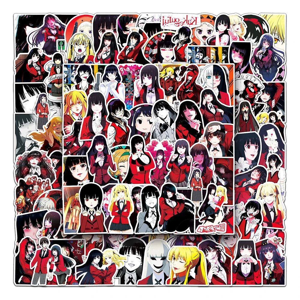 

10/30/50/100pcs Cool Anime Kakegurui Stickers Jabami Yumeko Cartoon Sticker DIY Scrapbooking Laptop Phone Waterproof Decals Pack