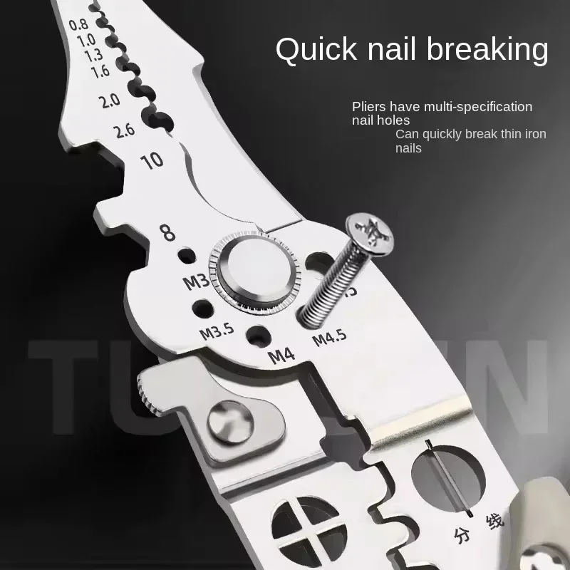 Multi Functional Electrician Pliers For Wire Splitting And Stripping Specialized For Electricians