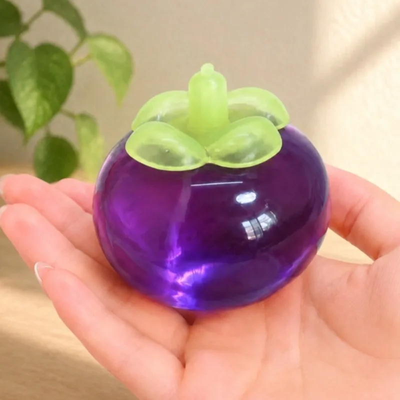 Kokosnussöl-Mangostan-Squishy-Fidget-Spielzeug, weiches Mangostan-Quetschspielzeug, ASMR-Sensorik-Anti-Stress-Spielzeug für Erwachsene – Detail 3