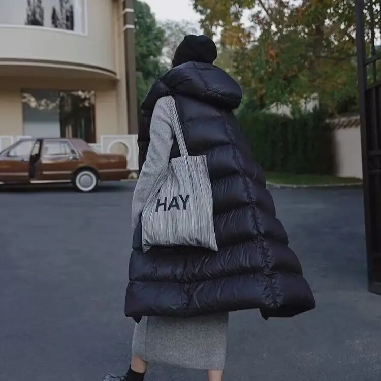 Gilet Long à capuche pour femme, ample, pour les déplacements, nouvelle collection automne et hiver 2025