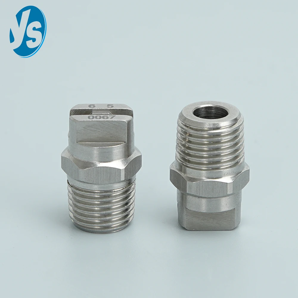 

HVV SS304/316 1/8" Flat Fan Nozzle 50-110° Spray for Industrial Dust Removal & Low Flow Humidification