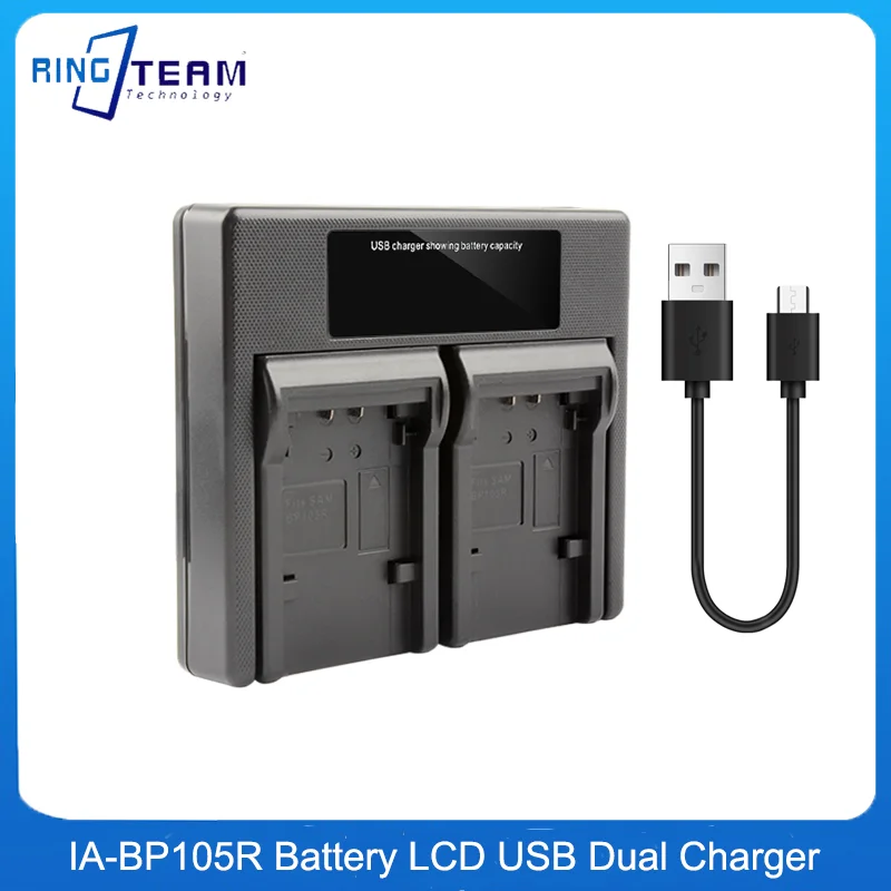 IA-BP105R BP105R IA-BP210R Battery LCD USB Dual Channel Charger for SAMSUNG SMX-F500 F501 F530 HMX-F900 F910 F920 H320