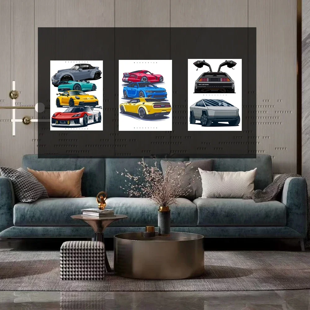 Jdms Car Tapestry Racing Game Neon Sport Skyline Sunset Tapestry Wall Decorative Living Room Or Garage Flag Ornament